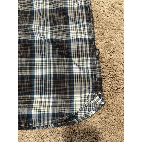 THE NORTH FACE Plaid Striped Nylon Short Sleeve Button Shirt Men’s Size XL - Picture 7 of 12